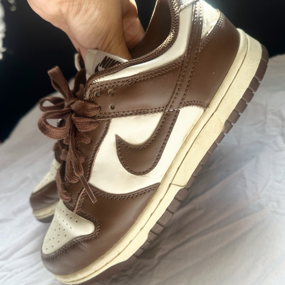 Nike Dunk Low Chocolate Brown and Cream Sneakers - Women’s 6.5